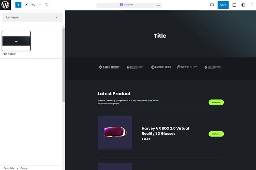 Warble Pro - Post Header